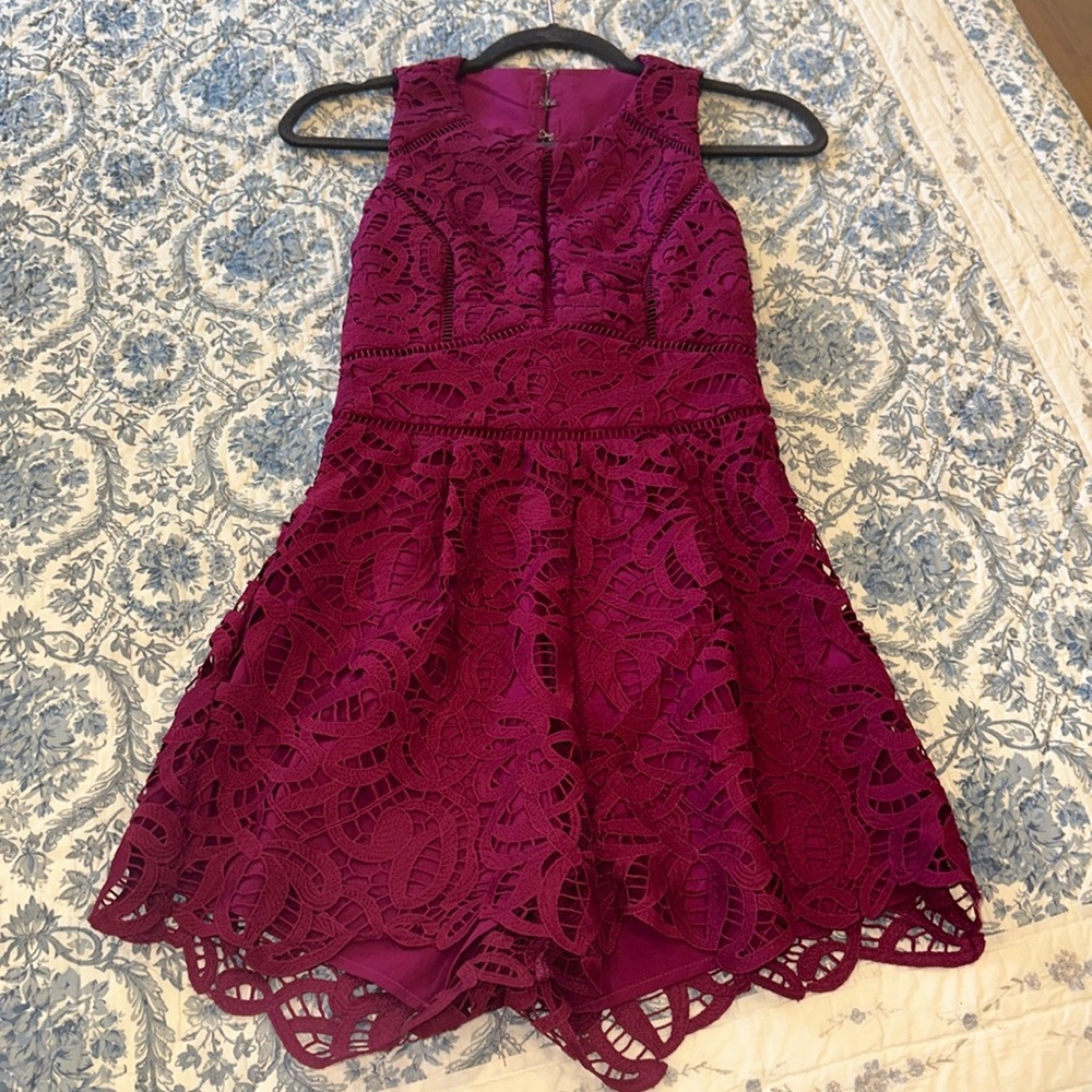 Romper dress magenta